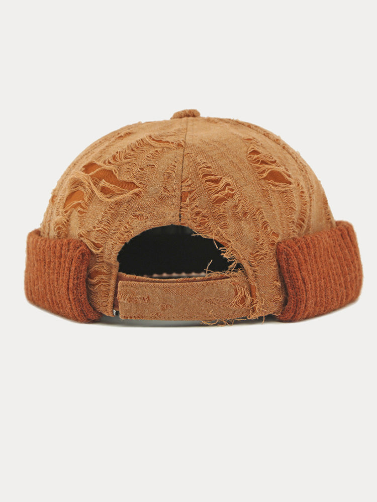 Stylish Knit Distressed Beanie Hat