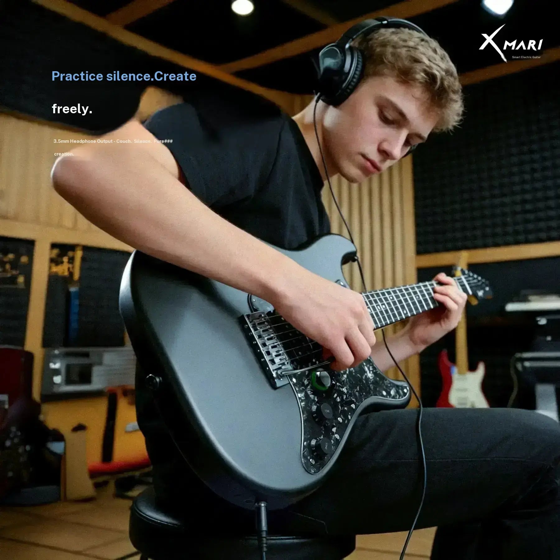 Xmari Smart Electric Guitar with DSP Effects & USB‑C OTG Recording
