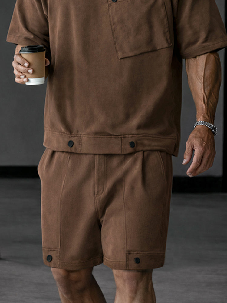 Unique Athleisure T-shirt and Shorts Set