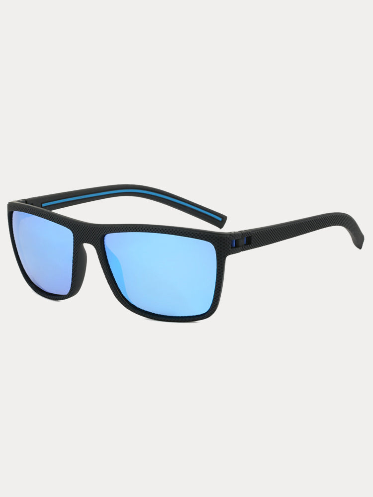 Polarisierte Sonnenbrille mit eckigem Rahmen