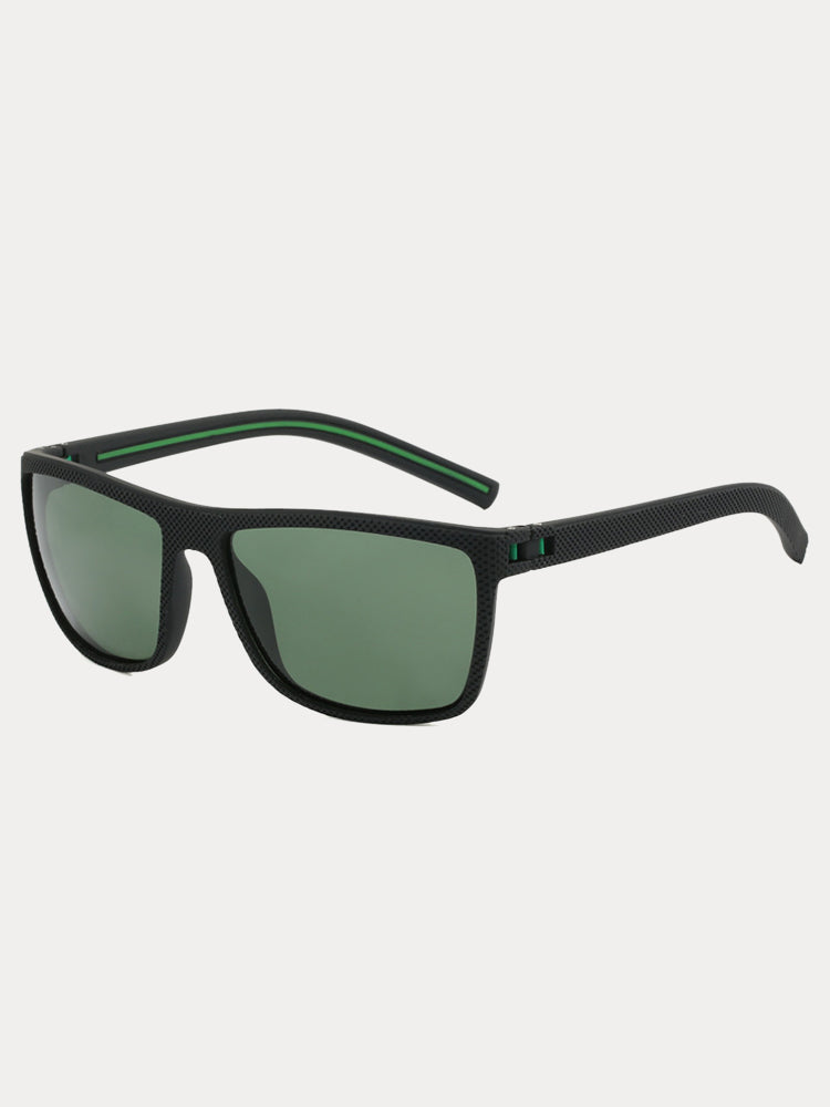 Polarisierte Sonnenbrille mit eckigem Rahmen