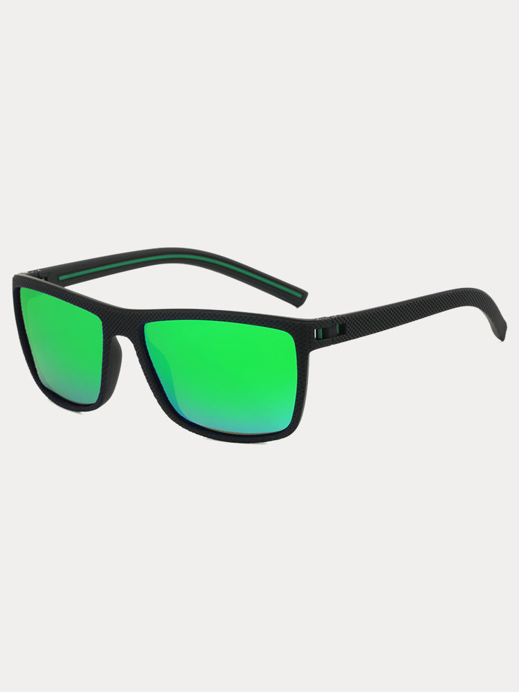 Polarisierte Sonnenbrille mit eckigem Rahmen
