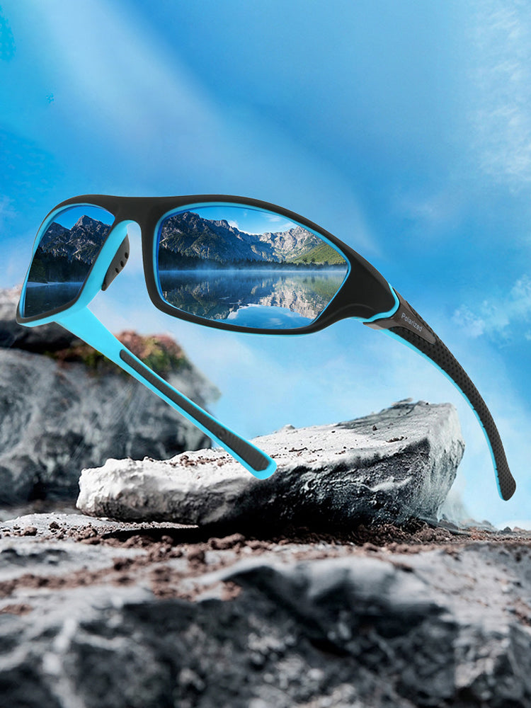 Rectangle Shade Outdoor Cycling Polarized Sunglasses