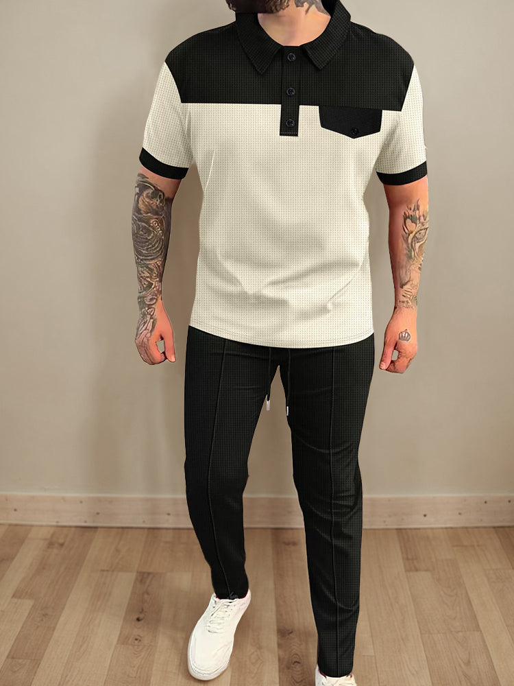 Atmungsaktives Waffel-Athleisure-Set