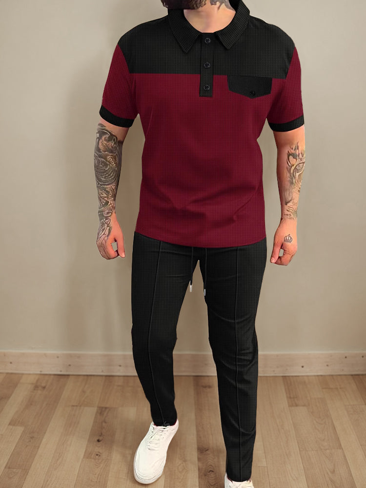 Atmungsaktives Waffel-Athleisure-Set