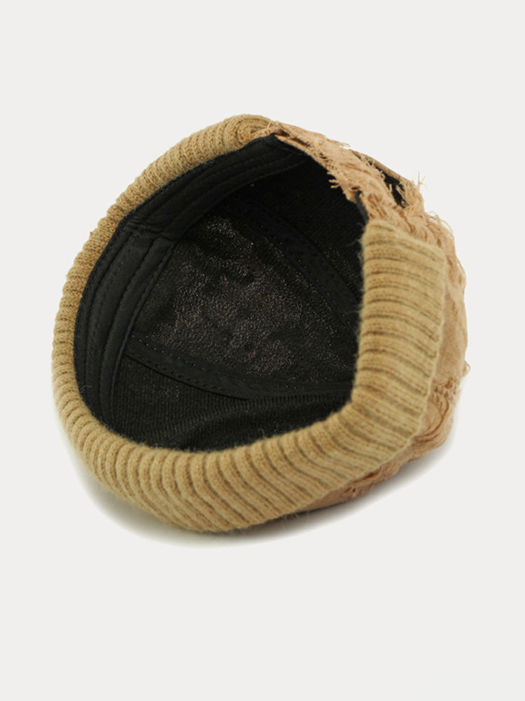 Stylish Knit Distressed Beanie Hat