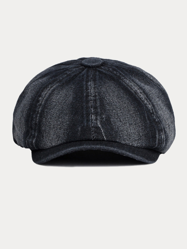 Esthetic Denim Newsboy Cap