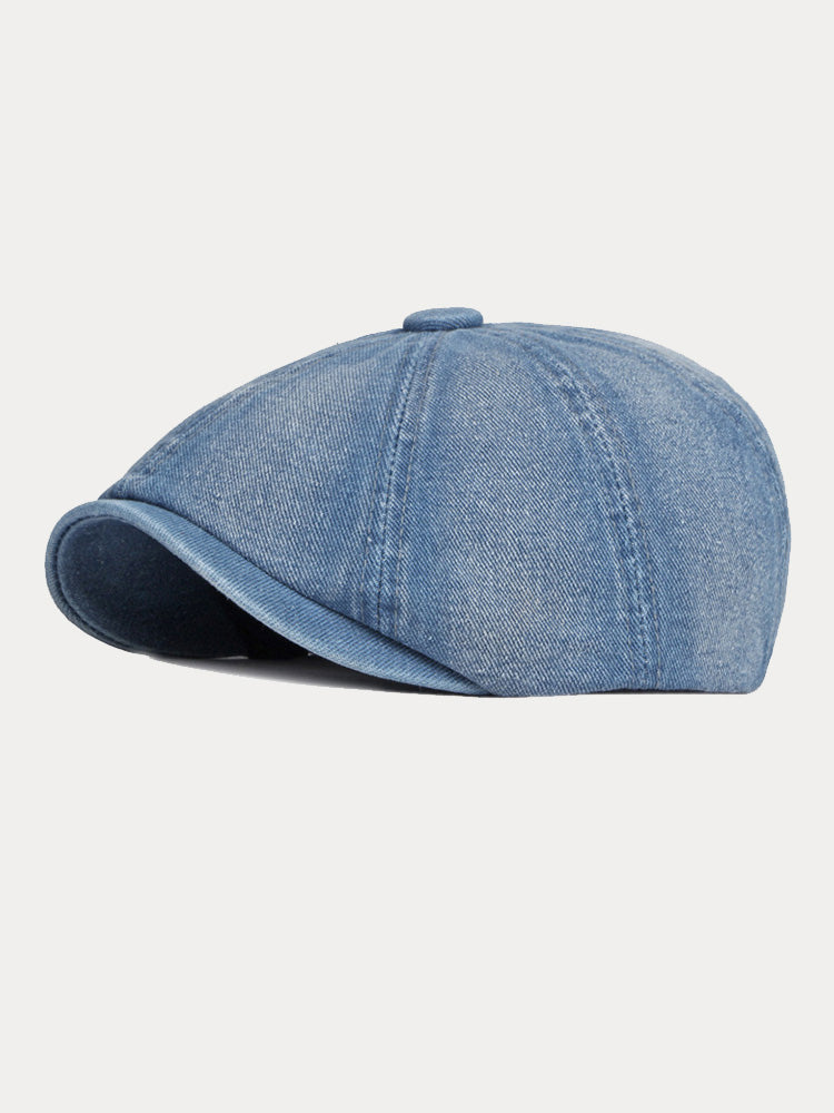 Esthetic Denim Newsboy Cap