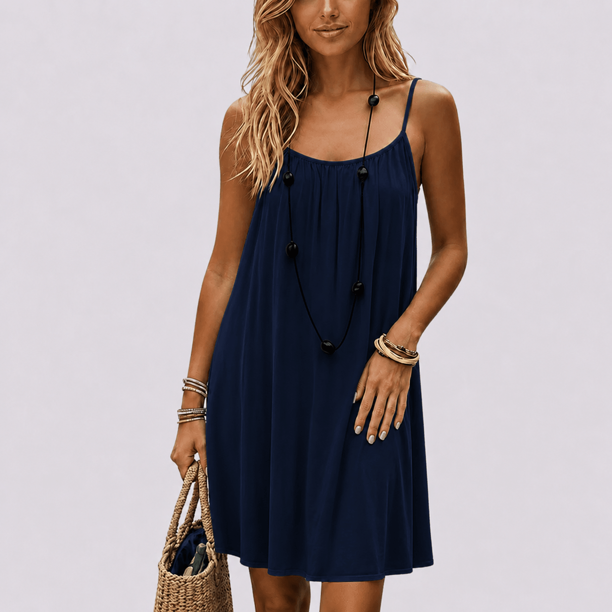 Soft-Toned Flowy Nuance Dress