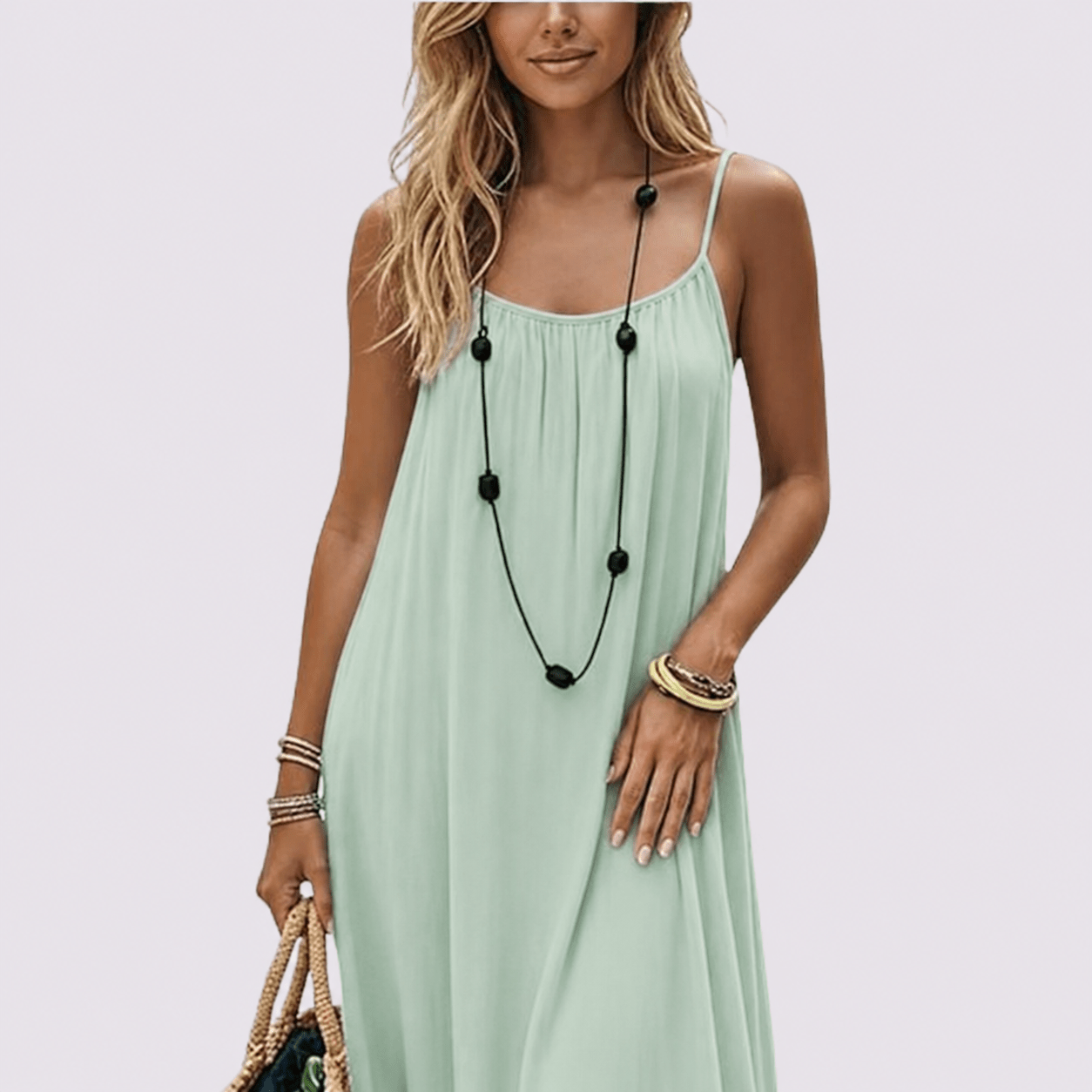 Soft-Toned Flowy Nuance Dress
