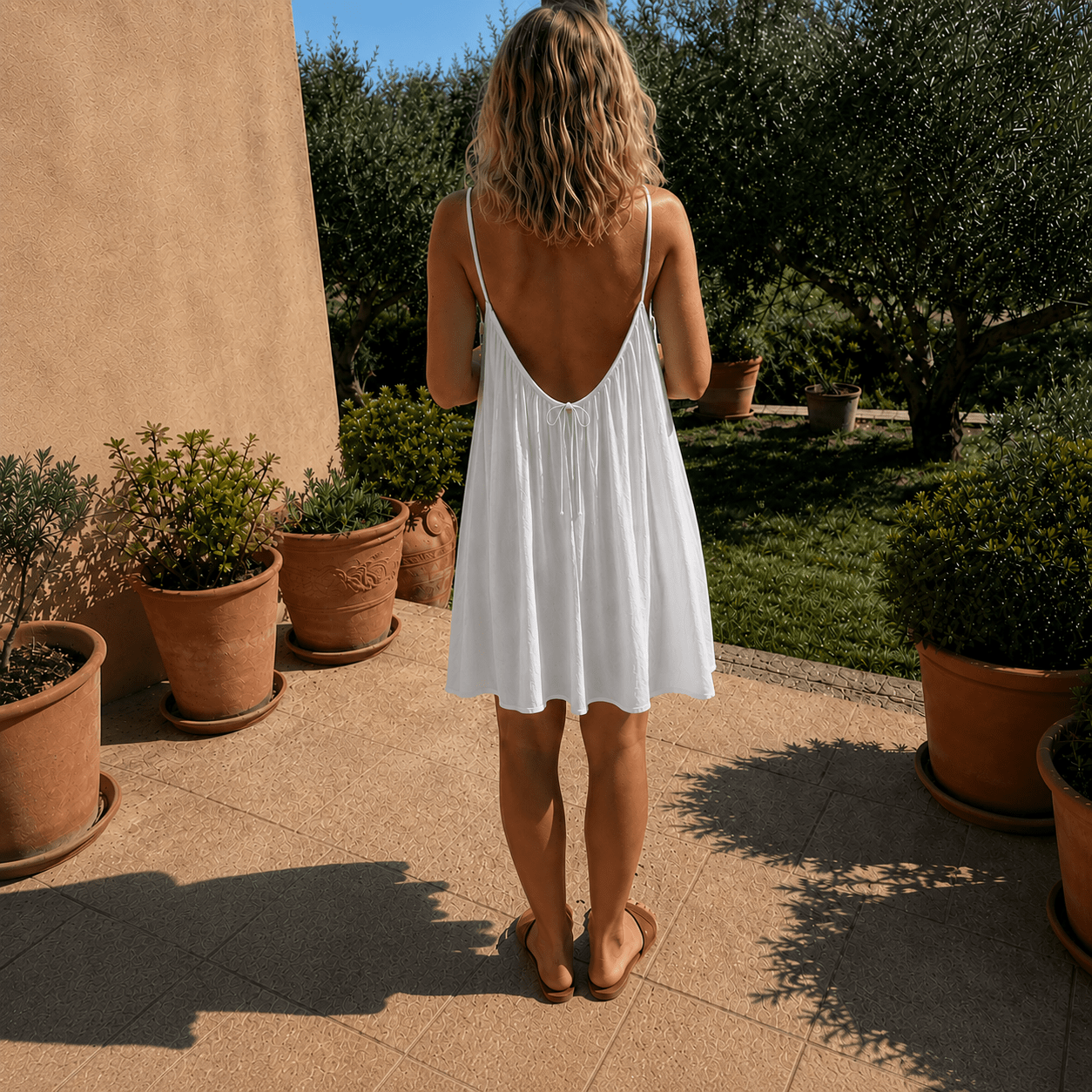 Soft-Toned Flowy Nuance Dress