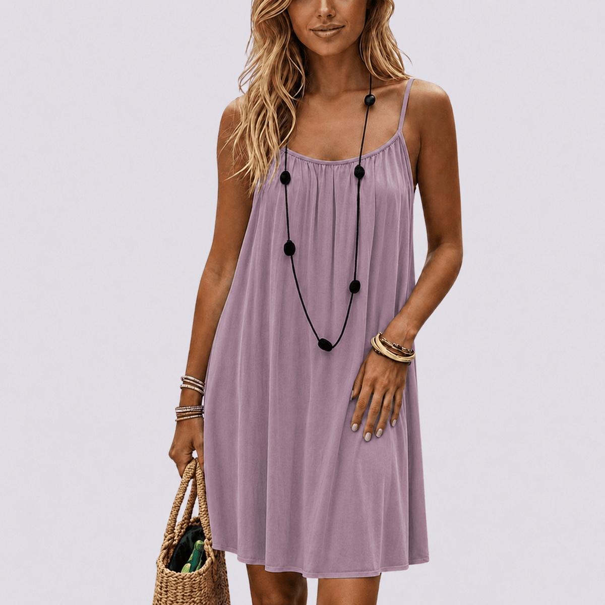 Soft-Toned Flowy Nuance Dress